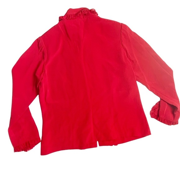 Fe Zandi Beverly Hills Haute Couture Runway Ruffle Blouse 80s - Picture 2 of 7